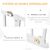 PawHut - barrière sécurité animaux sans perçage H.75-95 cm - blanc