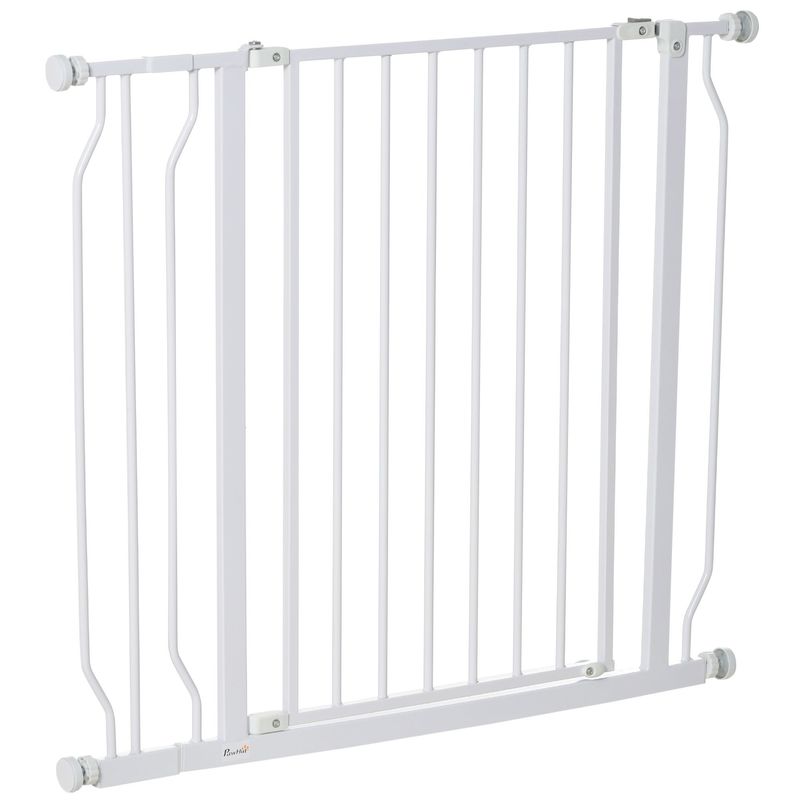 PawHut - barrière sécurité animaux sans perçage H.75-95 cm - blanc