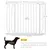 PawHut - barrière sécurité animaux sans perçage H.75-95 cm - blanc