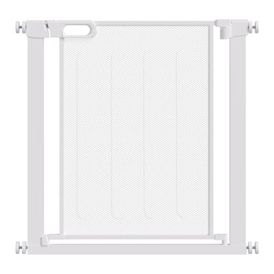 PawHut - Barrière animaux réglable H.75-82 cm - blanc