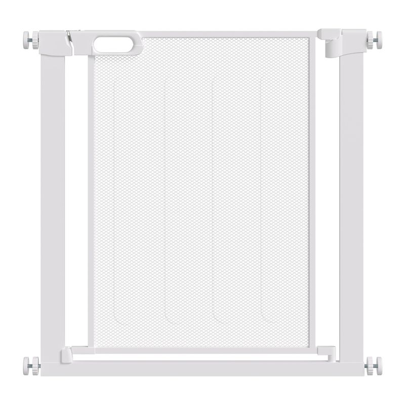 PawHut - Barrière animaux réglable H.75-82 cm - blanc