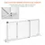 PawHut - Barrière Chien Autoportante Réglable H.71 cm - Blanc