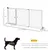 PawHut - Barrière Chien Autoportante Réglable H.71 cm - Blanc