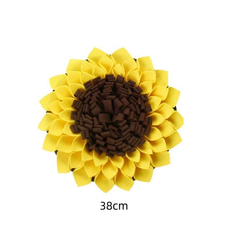FurryFusion Tapis à renifler pour chat et chien en forme de tournesol