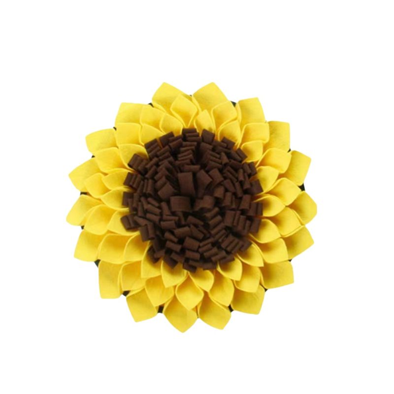 FurryFusion Tapis à renifler pour chat et chien en forme de tournesol
