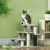 PawHut - escalier chat 3 marches multi-équipement H.50 cm - gris