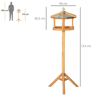 PawHut ? Cage à oiseaux mangeoires perchoirs 4 portes H.35.3 cm ? noir