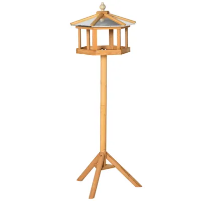 PawHut ? Cage à oiseaux mangeoires perchoirs 4 portes H.35.3 cm ? noir