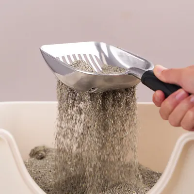 UAMLY Pelle à litière pour chat avec long manche en alliage d'aluminium