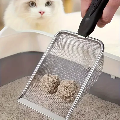 UAMLY Pala para arena de gato con agujeros pequeños