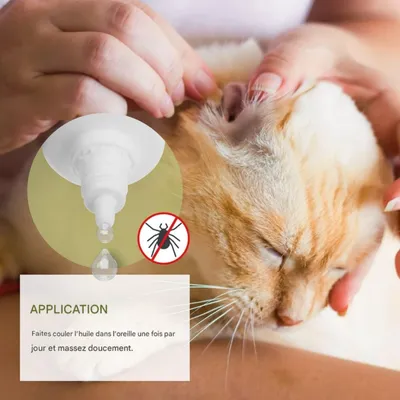 FurryFusion Gouttes contre les acariens des oreilles pour chats et chiens