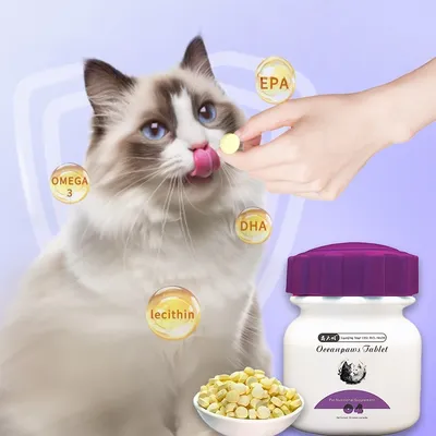 FurryFusion Comprimés d'huile de poisson pour chats et chiens
