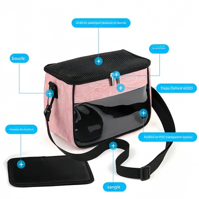 FurryFusion Petit sac de voyage pour animaux de compagnie