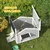 PawHut - niche cottage toit ouvrant H.76 cm - gris