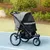 PawHut - Poussette Chien Pliable 1-Clic, Panier, Auvent Réglable - Gris PawHut - Poussette Chien Pliable 1-Clic, Panier, Auvent Réglable - Gris