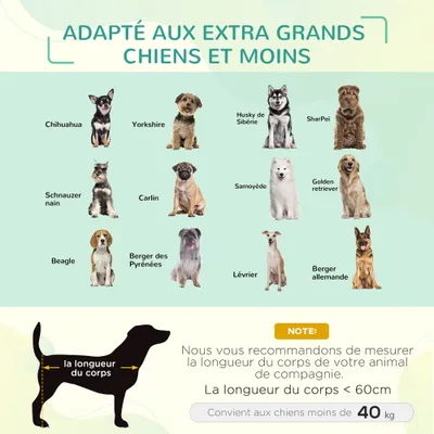 PawHut - Lit chien-chat XXL sur pied confort H.20 cm - noir PawHut - Lit chien-chat XXL sur pied confort H.20 cm - noir
