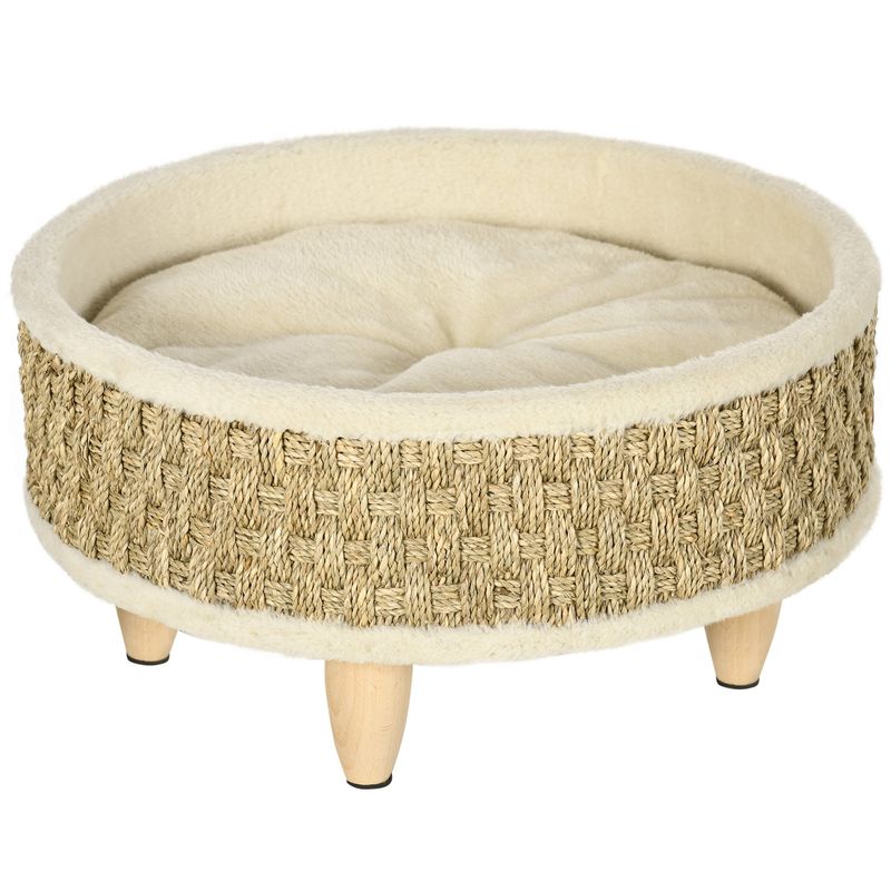 PawHut - Panier lit chien chat cosy H.24.5 cm - Beige