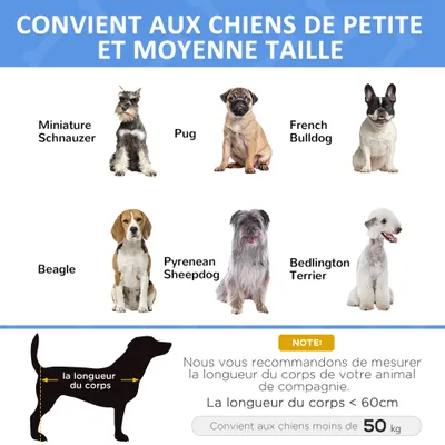 PawHut - lit chien surélevé appui-tête - noir PawHut - lit chien surélevé appui-tête - noir