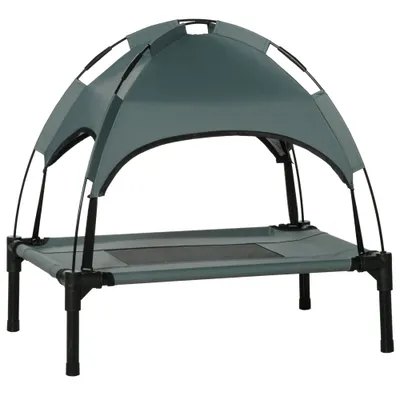 PawHut - Lit chien sur pieds velum anti-UV Oxford micro-perforé gris