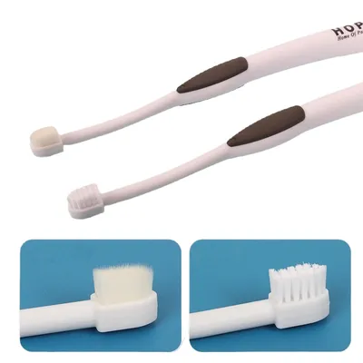 FurryFusion Juego de 2 cepillos de dientes para gatos y perros