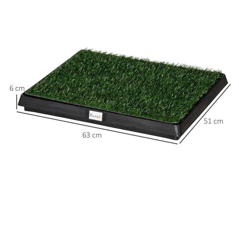 PawHut - litière portable tiroir H.6 cm - vert