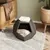 Table d'Appoint Moderne pour Chat, Mobilier Multifonction MDF Brun foncé