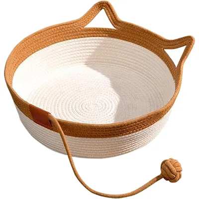 UAMLY Lit pour chat en corde tressée