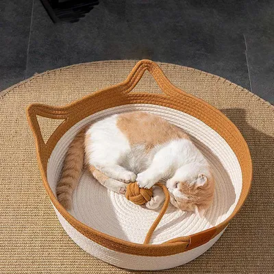 UAMLY Lit pour chat en corde tressée