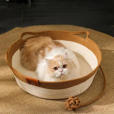 UAMLY Lit pour chat en corde tressée