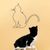 Bijoux de mur - Forme Chat assis