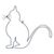Bijoux de mur - Forme Chat assis