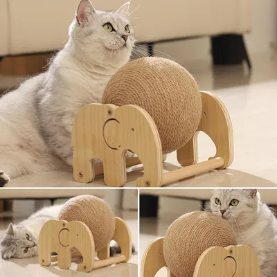 UAMLY Jouet pour chat en forme de balle en sisal