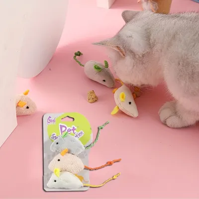 UAMLY Jouets en peluche souris pour chats