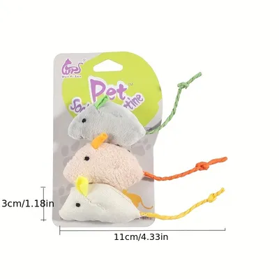 UAMLY Jouets en peluche souris pour chats