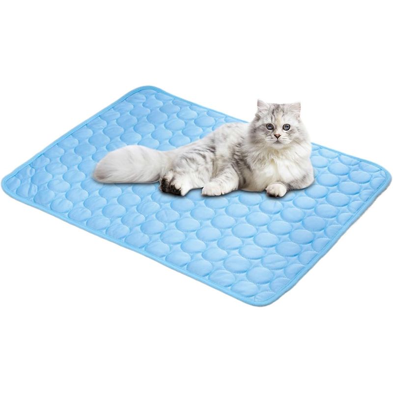 UAMLY Matelas de couchage rafraîchissant en soie glacée pour chat
