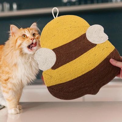 UAMLY Alfombrilla rascadora para gatos Bee Cat