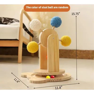 UAMLY Juguete interactivo para gatos con pista de bolas