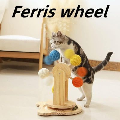 UAMLY Juguete interactivo para gatos con pista de bolas
