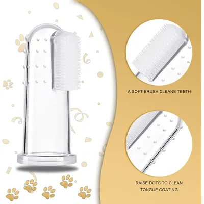 UAMLY Brosse à dents en forme de doigt de chat