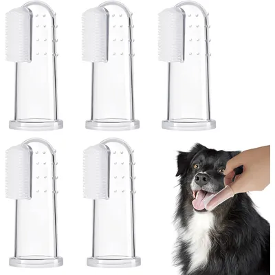 UAMLY Brosse à dents doigtier pour chat