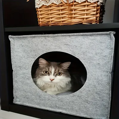 UAMLY Une grotte pour chat en feutre avec un coussin