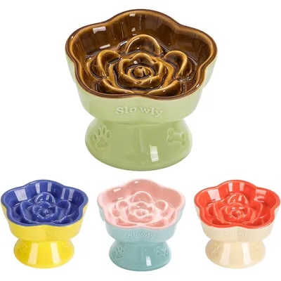 UAMLY Gamelle Slow Food en forme de fleur pour chat