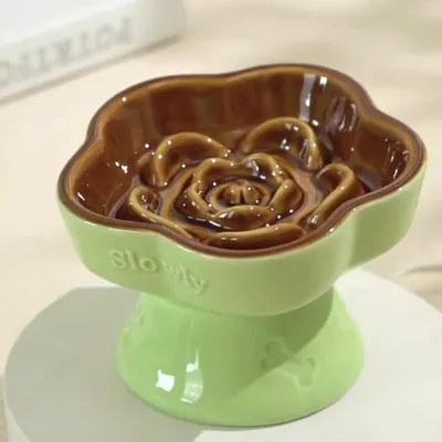 UAMLY Gamelle Slow Food en forme de fleur pour chat