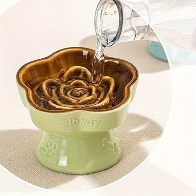 UAMLY Gamelle Slow Food en forme de fleur pour chat