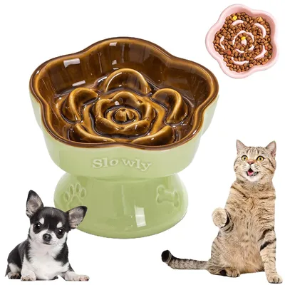 UAMLY Gamelle Slow Food en forme de fleur pour chat