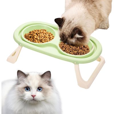 UAMLY cuenco doble elevado para gatos