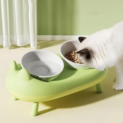 UAMLY Gamelle double surélevée pour chat
