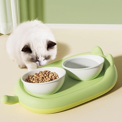 UAMLY cuenco doble elevado para gatos