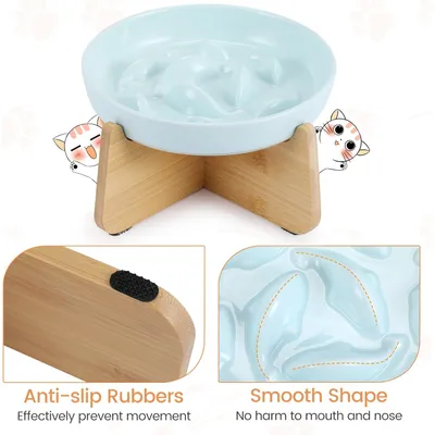 UAMLY Mangeoire surélevée pour chat