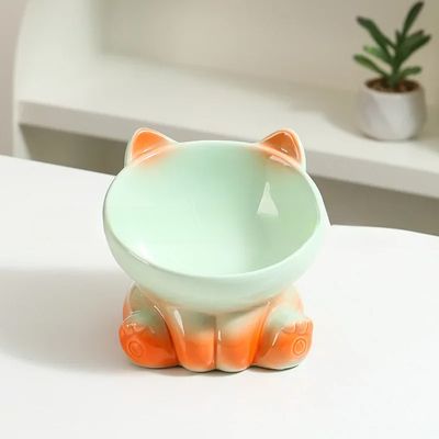 UAMLY Gamelle pour chat en céramique dégradée